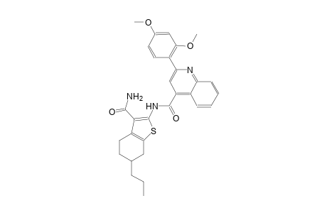 N-[3-(aminocarbonyl)-6-propyl-4,5,6,7-tetrahydro-1-benzothien-2-yl]-2-(2,4-dimethoxyphenyl)-4-quinolinecarboxamide