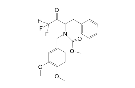 3-(N-(3,4-Dimethoxyphenylmethyl)-N-methoxycarbonylamido)-4-phenyl-1,1,1-trifluoro-2-butanone