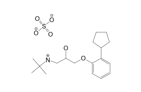 BIS-[(S)-(-)-1-(TERT.-BUTYLAMMONIUM)-3-(ORTHO-CYCLOPENTYLPHENOXY)-2-PROPANOL]-SULFATE;PENBUTULOLSULFATE