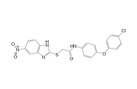 N-[4-(4-chlorophenoxy)phenyl]-2-[(5-nitro-1H-benzimidazol-2-yl)sulfanyl]acetamide