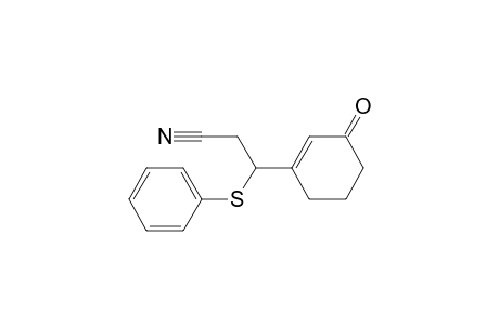 3-(3-Oxo-1-cyclohexenyl)-3-(phenylthio)propane nitrile