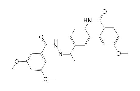 N-{4-[(1Z)-N-(3,5-dimethoxybenzoyl)ethanehydrazonoyl]phenyl}-4-methoxybenzamide