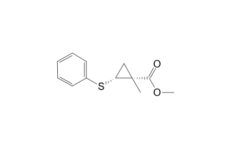 Methyl c-2(phenylthio)-1-methyl-r-1-cyclopropanecarboxylate