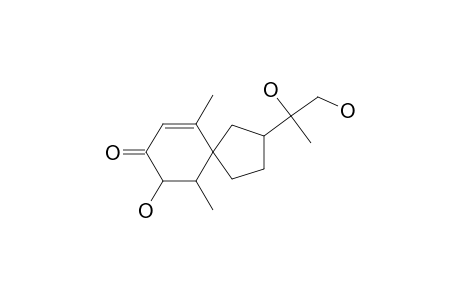 2-(1',2'-DIHYDROXY-1'-METHYLETHYL)-6,10-DIMETHYL-9-HYDROXYSPIRO-[4,5]-DEC-6-EN-8-ONE