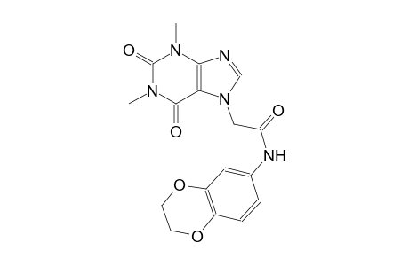 N-(2,3-dihydro-1,4-benzodioxin-6-yl)-2-(1,3-dimethyl-2,6-dioxo-1,2,3,6-tetrahydro-7H-purin-7-yl)acetamide