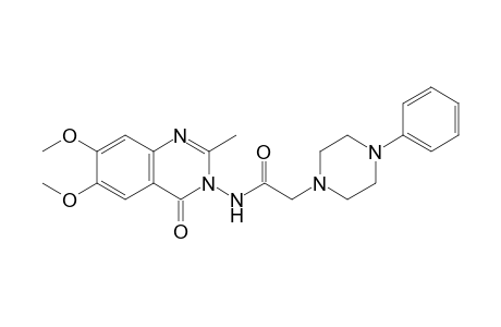 N-(6,7-Dimethoxy-2-methyl-4-oxoquinazolin-3(4H)-yl)-2-(4-phenylpiperazin-1-yl)acetamide