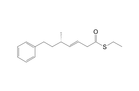 (S,E)-S-Ethyl 5-methyl-7-phenylhept-3-enethioate