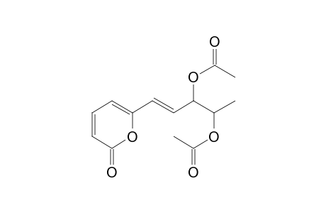 2H-Pyran-2-one, 6-(3,4-dihydroxy-1-penten-1-yl)-, diacetate