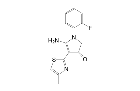 3H-pyrrol-3-one, 5-amino-1-(2-fluorophenyl)-1,2-dihydro-4-(4-methyl-2-thiazolyl)-