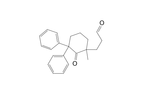 Cyclohexanepropanal, 1-methyl-2-oxo-6,6-diphenyl-