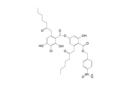 p-Nitrobenzyl 3-chloro-4-O-demethylmicrophyllinate