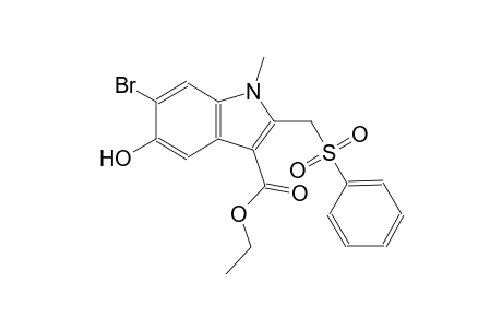 1H-indole-3-carboxylic acid, 6-bromo-5-hydroxy-1-methyl-2-[(phenylsulfonyl)methyl]-, ethyl ester