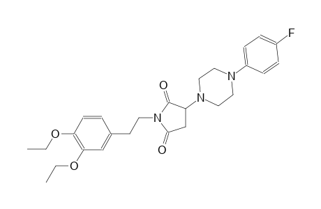 2,5-pyrrolidinedione, 1-[2-(3,4-diethoxyphenyl)ethyl]-3-[4-(4-fluorophenyl)-1-piperazinyl]-