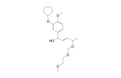 1-(3'-Cyclopentyloxy-4'-methoxyphenyl)-4-[(2"-methoxyethoxy)methoxy]-2-penten-1-ol