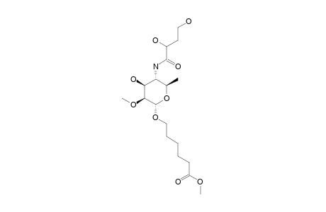 5-METHOXYCARBONYL-PENTYL-4-(3-DEOXY-L-GLYCERO-TETRONAMIDO)-4,6-DIDEOXY-2-O-METHYL-ALPHA-D-MANNOPYRANOSIDE