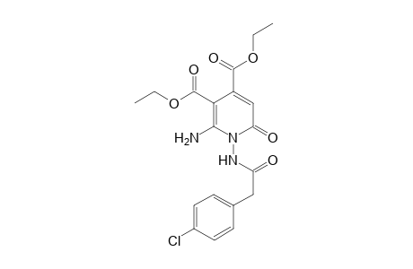2-Amino-1-[2-(4-chloro-phenyl)-acetylamino]-6-oxo-1,6-dihydro-pyridine-3,4-dicarboxylic acid diethyl ester