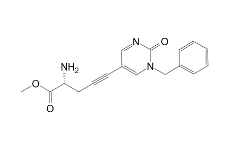 Methyl (R)-2-amino-5-( 1'-benzyl-2'-oxo-1',2'-pyrimidin-5'-yl)-4-pentynoate
