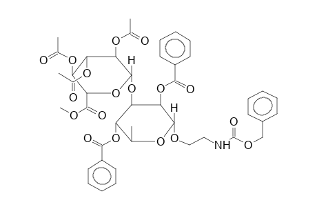 2-(BENZYLOXYCARBONYLAMINO)ETHYL 2,4-DI-O-BENZOYL-3-O-[METHYL(2,3,4-TRI-O-ACETYL-BETA-D-GLUCOPYRANOSYL)URONATE]-ALPHA-L-RHAMNOPYRANOSIDE