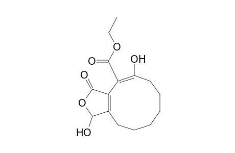 Cyclodeca[c]furan-4-carboxylic acid, 1,3,6,7,8,9,10,11-octahydro-1,5-dihydroxy-3-oxo-, ethyl ester