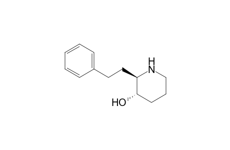 (2R,3S)-2-(2-phenylethyl)-3-piperidinol