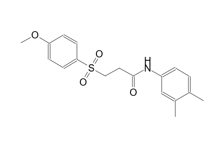 N-(3,4-dimethylphenyl)-3-[(4-methoxyphenyl)sulfonyl]propanamide