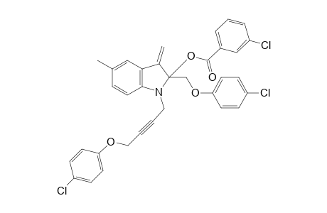 1-[4-(p-chlorophenoxy)-2-butynyl]-2-[(p-chlorophenoxy)methyl]-5-methyl-3-methylene-2-indolinol, m-chlorobenzoate (ester)