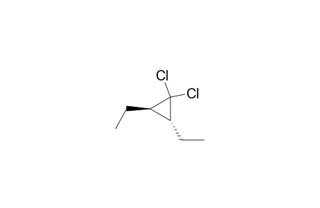 Cyclopropane, 1,1-dichloro-2,3-diethyl-, trans-