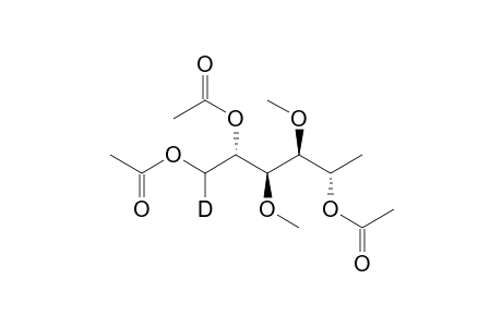 1,2,5-tri-O-acetyl-(1-deuterio)-6-deoxy-3,4-di-O-methyl-L-mannitol