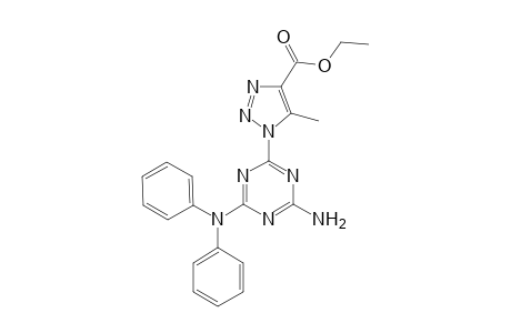 1-[4-amino-6-(N-phenylanilino)-1,3,5-triazin-2-yl]-5-methyl-4-triazolecarboxylic acid ethyl ester