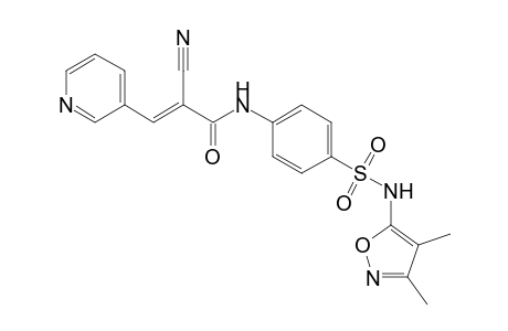 2-Cyano-N-(4-{[(3,4-dimethylisoxazol-5-yl)amino]sulfonyl}phenyl)-3-(3-pyridyl)acrylamide
