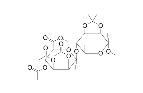 METHYL-2,3-O,O-ISOPROPYLIDENE-4-O-[METHYL(2,3,4-TRI-O-ACETYL-BETA-D-MANNOPYRANOSYL)URONATE]-ALPHA-L-RHAMNOPYRANOSIDE