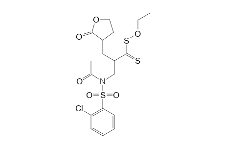 DITHIOCARBONIC-ACID-S-[2-[ACETYL-(2-CHLOROBENZENESULFONYL)-AMINO]-1-(2-OXOTETRAHYDROFURAN-3-YL-METHYL)-ETHYL]-ESTER-O-ETHYLESTER;DIASTEREOMER-1