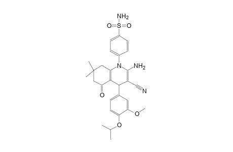 4-(2-amino-3-cyano-4-(4-isopropoxy-3-methoxyphenyl)-7,7-dimethyl-5-oxo-5,6,7,8-tetrahydro-1(4H)-quinolinyl)benzenesulfonamide