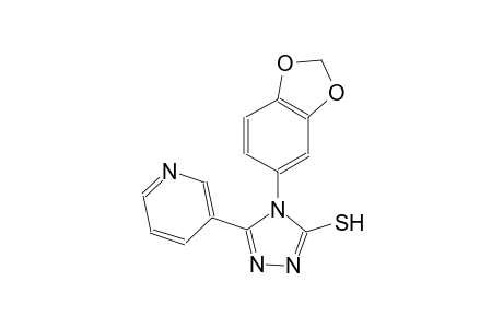 4-(1,3-benzodioxol-5-yl)-5-(3-pyridinyl)-4H-1,2,4-triazol-3-yl hydrosulfide