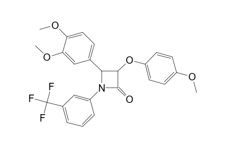 4-(3,4-Dimethoxyphenyl)-3-(4-methoxyphenoxy)-1-[3-(trifluoromethyl)phenyl]-2-azetidinone