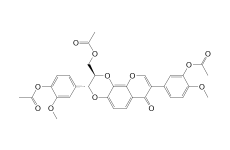 7H-Pyrano[2,3-f]-1,4-benzodioxin-7-one, 8-[3-(acetyloxy)-4-methoxyphenyl]-3-[4-(acetyloxy)-3-methoxyphenyl]-2-[(acetyloxy)methyl]-2,3-dihydro-, trans-(.+-.)-