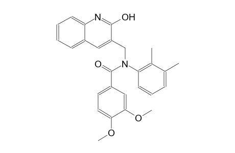 N-(2,3-dimethylphenyl)-N-[(2-hydroxy-3-quinolinyl)methyl]-3,4-dimethoxybenzamide