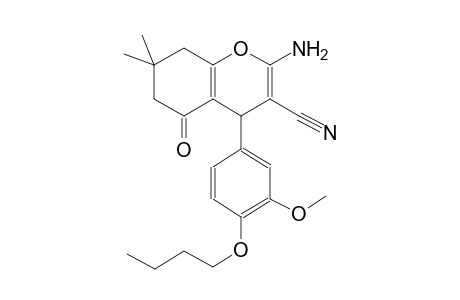 4H-1-benzopyran-3-carbonitrile, 2-amino-4-(4-butoxy-3-methoxyphenyl)-5,6,7,8-tetrahydro-7,7-dimethyl-5-oxo-