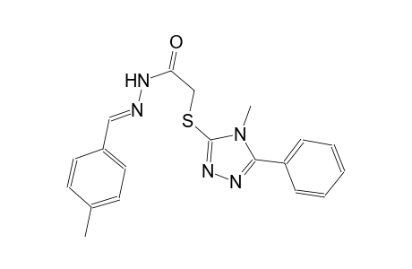 N'-[(E)-(4-methylphenyl)methylidene]-2-[(4-methyl-5-phenyl-4H-1,2,4-triazol-3-yl)sulfanyl]acetohydrazide