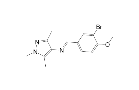 N-[(E)-(3-bromo-4-methoxyphenyl)methylidene]-1,3,5-trimethyl-1H-pyrazol-4-amine
