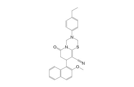 2H,6H-pyrido[2,1-b][1,3,5]thiadiazine-9-carbonitrile, 3-(4-ethylphenyl)-3,4,7,8-tetrahydro-8-(2-methoxy-1-naphthalenyl)-6-oxo-