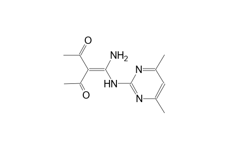 3-{amino[(4,6-dimethyl-2-pyrimidinyl)amino]methylene}-2,4-pentanedione