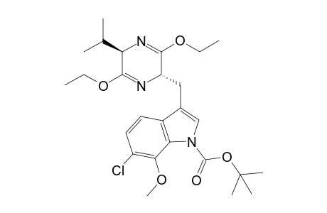(3S,6R)-3-((1-(tert-Butyloxycarbonyl)-6-chloro-5-methoxy-3-indoyl)methyl)-3,6-dihydro-6-isopropyl-2,5-diethoxypyrazine