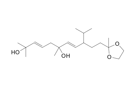 12,12-(Ethylenedioxy)-9-isopropyl-2,6-dimethyltrideca-3,7-diene-2,6-diol