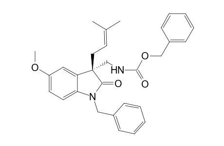 (R)-1-Benzyl-3-(3-methylbut-2-enyl)-3-(benzyloxycarbonylaminomethyl)-5-methoxy-2-oxindole