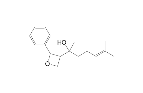 3-(2-Hydroxy-6-methylhept-5-en-2-yl)-2-phenyloxetane