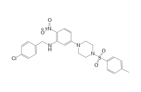 benzenemethanamine, 4-chloro-N-[5-[4-[(4-methylphenyl)sulfonyl]-1-piperazinyl]-2-nitrophenyl]-
