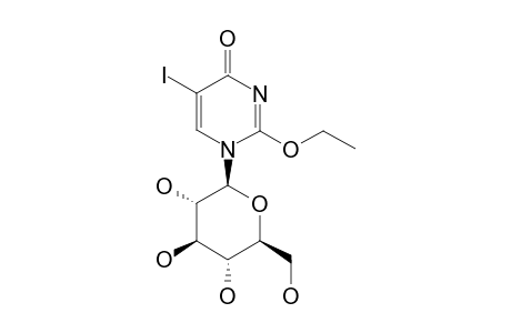 1-D-GLUCOPYRANOSYL-2-ETHOXY-5-IODO-PYRIMIDIN-4-(1H)-ONE