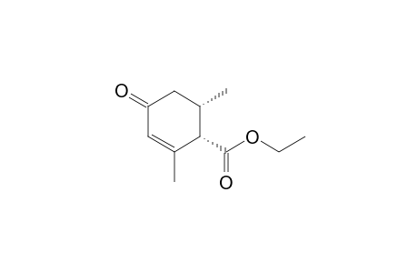 (1S,6S)-2,6-dimethyl-4-oxo-1-cyclohex-2-enecarboxylic acid ethyl ester