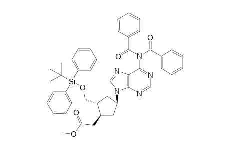 Methyl c-4-[6'-(dibenzoylamino)-9' H-purin-9'-yl]-t-2-{[(t-butyl)diphenylsilyloxy]methyl})cyclopentane-1-acetate